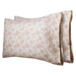 Threshold 325 Thread Count Organic Cotton Pillowcase Set   Pink Dandelion