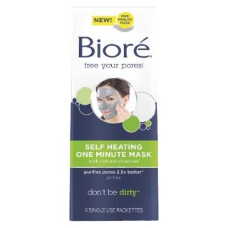 Biore Charcoal Self Heating Mask   4 count