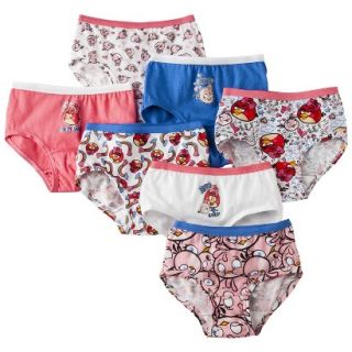 Fruit Of The Loom Girls 7 Pack Angry Bird Briefs   Assorted 6