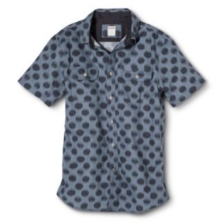 Mossimo Supply Co. Mens Short Sleeve Button Down   Blue S