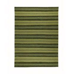 Hand woven Gren Green Wool Rug (56 X 710)