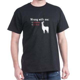  Llamas Wrong with me Dark T Shirt