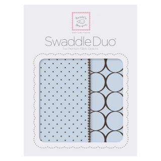 Swaddle Designs Modern SwaddleDuo 2pk   Pink & Brown Mod Circles