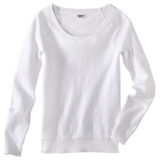 Mossimo Supply Co. Juniors Scoop Neck Sweater   Fresh White XS(1)
