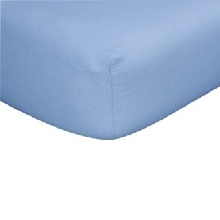Blue Flannel Fitted Crib Sheet