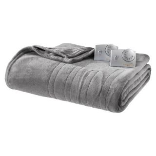 Biddeford Heated Microplush Blanket   Gray (King)