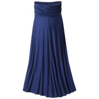 Merona Maternity Fold Over Waist Maxi Skirt   Waterloo Blue S