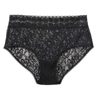 Gilligan & OMalley Womens All Over Lace Brief   Black XL