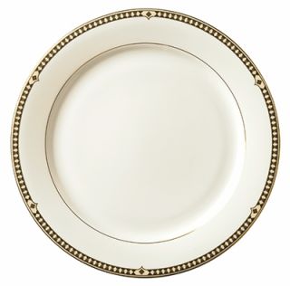 Syracuse China 10.5 in Dinner Plate, Baroque, International Shape & Bone White China Body