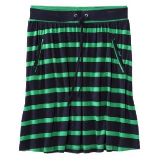 Merona Womens Front Pocket Knit Skirt   Navy/Green   XL