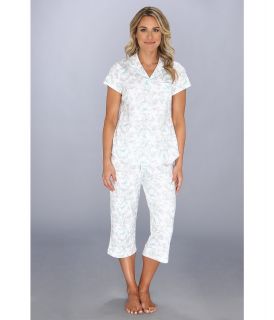 Karen Neuburger Poetry S/S Girlfriend Crop PJ Womens Pajama Sets (White)