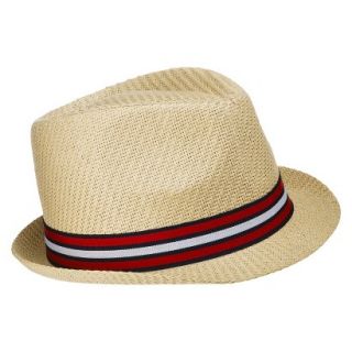 Mens Fedora With Red/Blue Stripe   L/XL