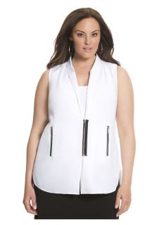 Lane Bryant Plus Size Lane Collection draped back zipper top     Womens Size