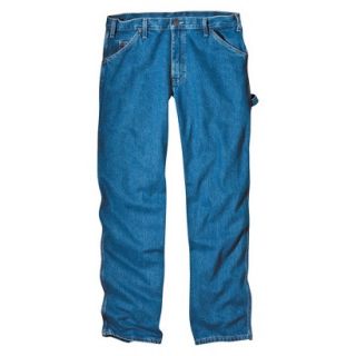 Dickies Mens Relaxed Fit Carpenter Jean   Stone Washed Blue 52x32