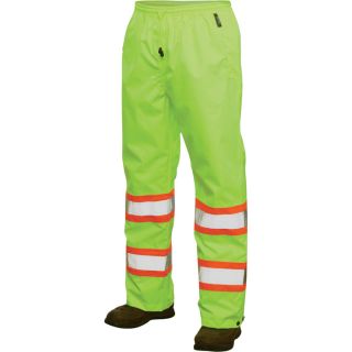 Work King Class 2 High Visibility Rain Pant   Green, Small, Model S34711