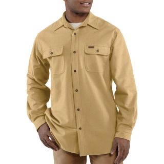 Carhartt Chamois Long Sleeve Shirt   Worn Brown, 2XL, Model 100080