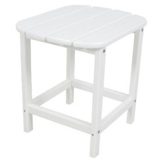 Polywood South Beach Patio Side Table   White