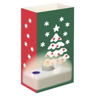 Battery Operated LED Luminaria Kit  Christmas Tree (10 Count)