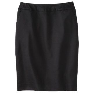 Merona Womens Doubleweave Pencil Skirt   Black   8