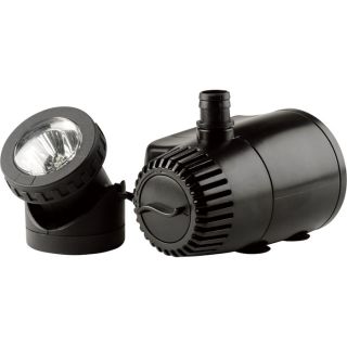 Pond Boss Low Water Shutoff Fountain Pump and Light   Fits 1/2 Inch Tubing, 419