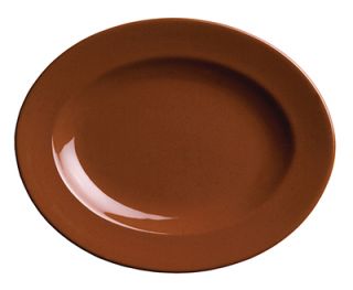Syracuse China Oval Platter w/ Wide Rim, Clay, 13x10.25 in, Terracotta