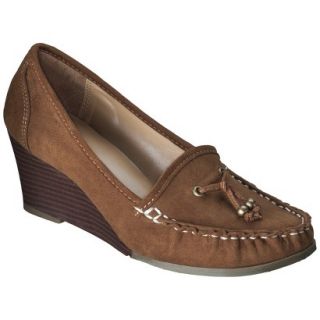 Womens Merona Michelle Wedge Loafer   Brown 11