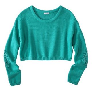 Xhilaration Juniors Cropped Sweater   Turquoise XL(15 17)