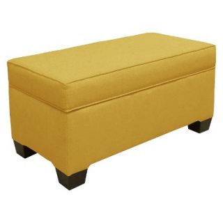 Skyline Bench Custom Upholstery Box Seam Bench 6225 Linen French Yellow