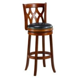 Valencia Dark Oak Triple Crossback 29 inch Barstool