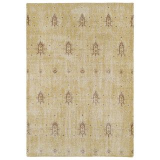 Kaleen Rugs Hand knotted Vintage Replica Gold Wool Rug (80 X 100) Beige Size 8 x 10