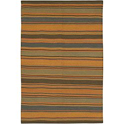 Handwoven Flat weave Mandara Wool Area Rug (5 X 76)