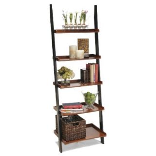 Book case 2 Tone Bookshelf Ladder   Red Brown (Cherry)/Black