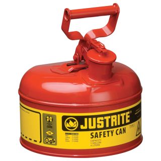 Justrite Type I Safety Fuel Can   1 Gallon, Red, Model 7110100