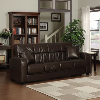Portfolio Portfolio Turco Convert a couch?? Brown Renu Leather Futon Sofa Sleeper Brown Size Full