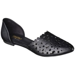 Womens Mossimo Lainey Perforated Two Piece Flats   Black 7.5