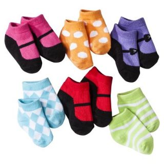 Luvable Friends Newborn Girls 6 Pack Sock Gift Set   Pink 0 9 M