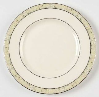 Minton Wimbledon Salad Plate, Fine China Dinnerware   Yellow & Peach Floral Band