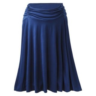 Merona Maternity Fold Over Waist Knit Skirt   Blue XS