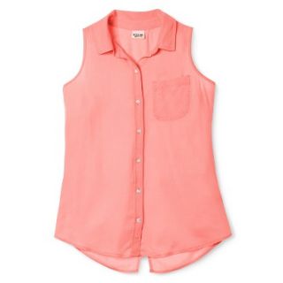 Mossimo Supply Co. Juniors Sleeveless Shirt   Moxie Peach M(7 9)