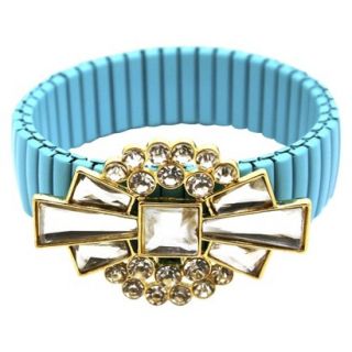 Stretch Bracelet   Silver/Blue (2)