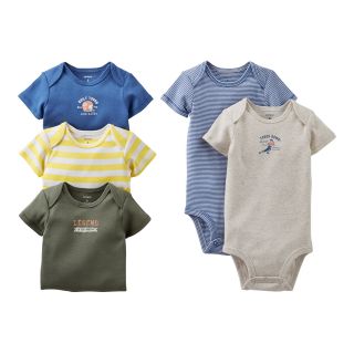 Carters Sports 5 pk. Short Sleeve Bodysuits   Boys newborn 24m, Vintage Sport,