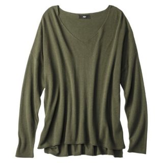 Mossimo Womens Plus Size V Neck Pullover Sweater   Paris Green 4