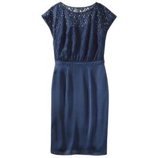 TEVOLIO Petites Lace Bodice Dress   Office Blue 14P