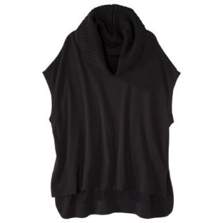 labworks Womens Plus Size Cowl Neck Pullover   Black 1