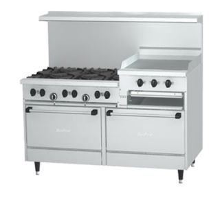 Garland 60 Sunfire 6 Burner Gas Range with Griddle & Broiler, LP