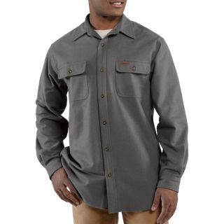 Carhartt Chamois Long Sleeve Shirt   Charcoal, XL, Regular Style, Model 100080