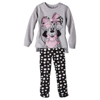 Disney Infant Toddler Girls 2 Piece Minnie Mouse Set   Grey 18 M