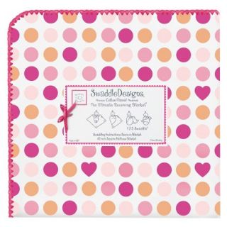 SwaddleDesigns Ultimate Receiving Blanket   Fuchsia Hearts and Dots