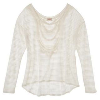 Mossimo Supply Co. Juniors Top with Crochet Detail Back   L