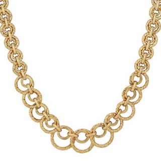 Bronze Textured Necklace   Gold